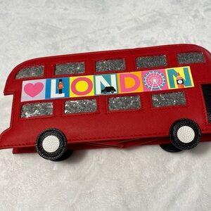 Red Artistic London Bus Tote Bag